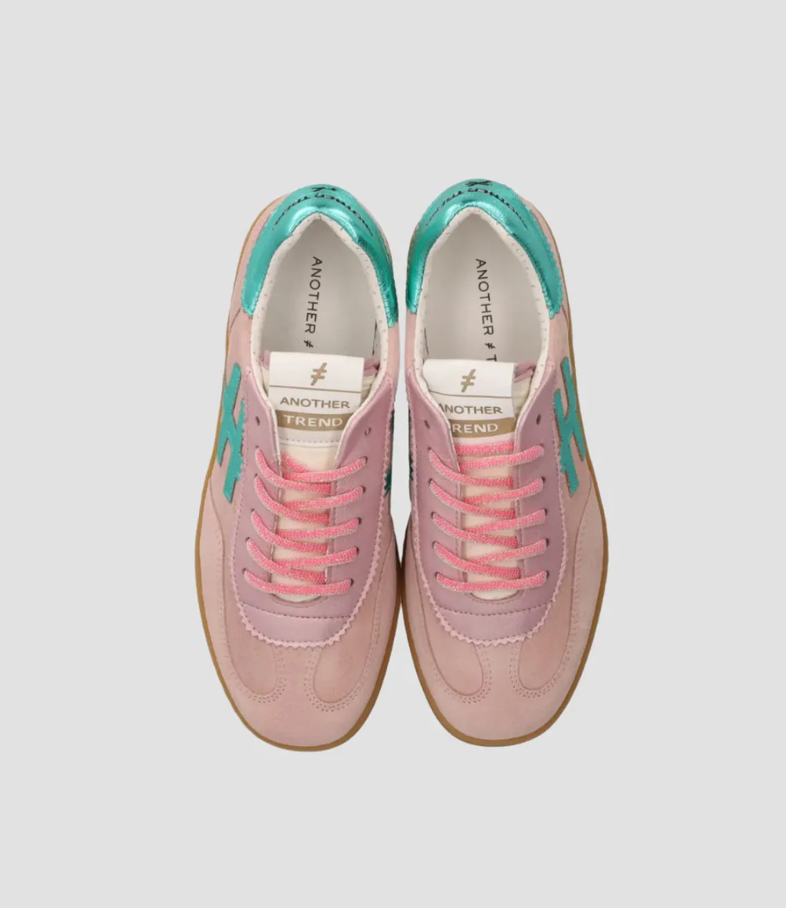 Another Trend - [A0321166 Rose]Pink and Turquoise Trainer