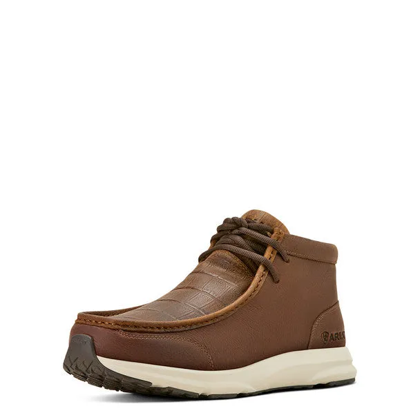 ARIAT MEN'S SPITFIRE BROWN CROCODILE PRINT