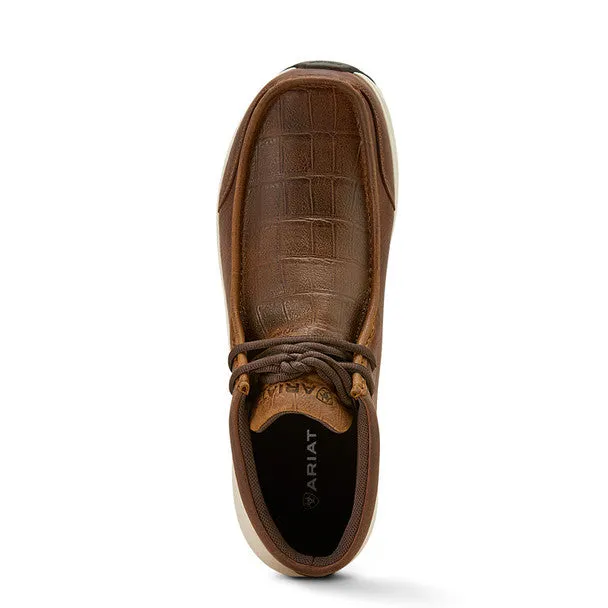 ARIAT MEN'S SPITFIRE BROWN CROCODILE PRINT