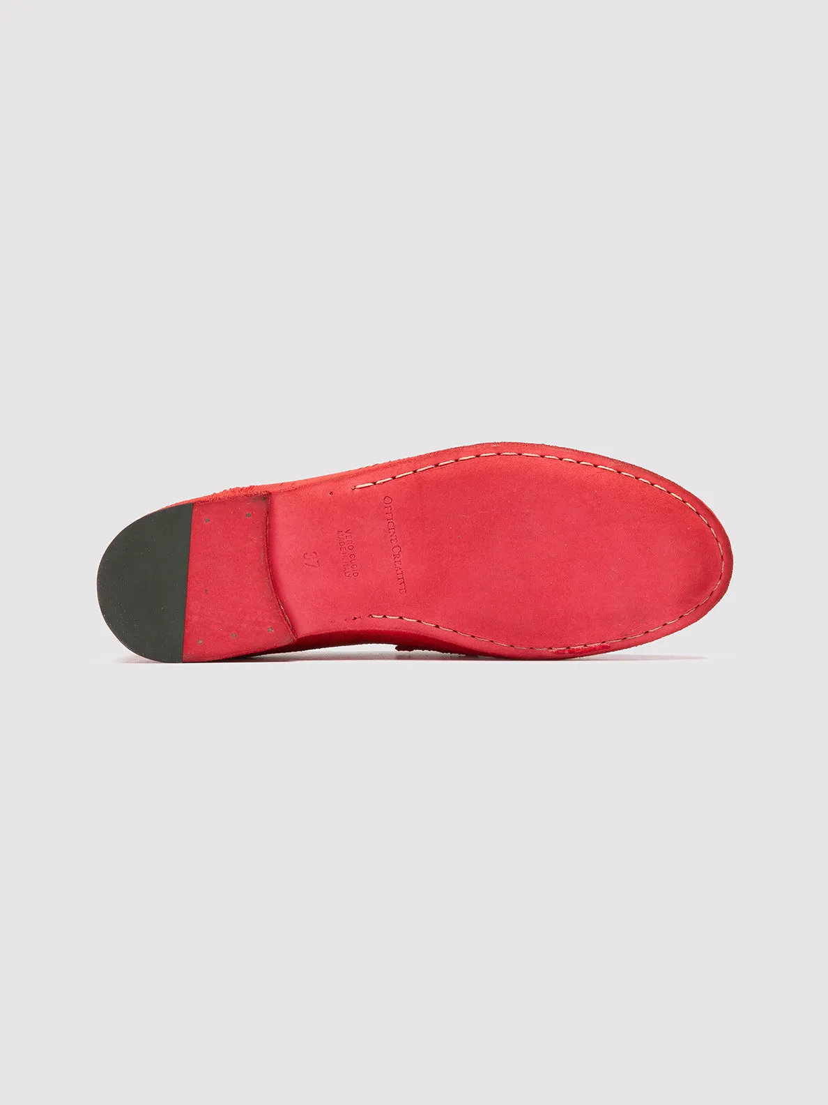 BLAIR DD 001 - Red Leather Penny Loafers