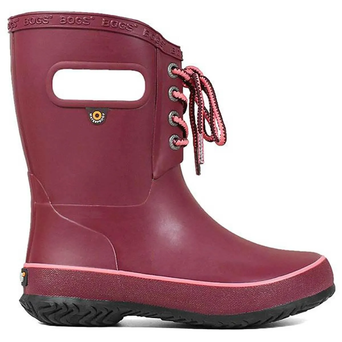 Bogs Kids' Insulated Rain Boots - Amanda Plush, Burgundy | 72454-601