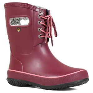 Bogs Kids' Insulated Rain Boots - Amanda Plush, Burgundy | 72454-601