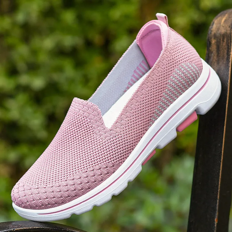 Breathable Slip-on Knit Sneakers For Women