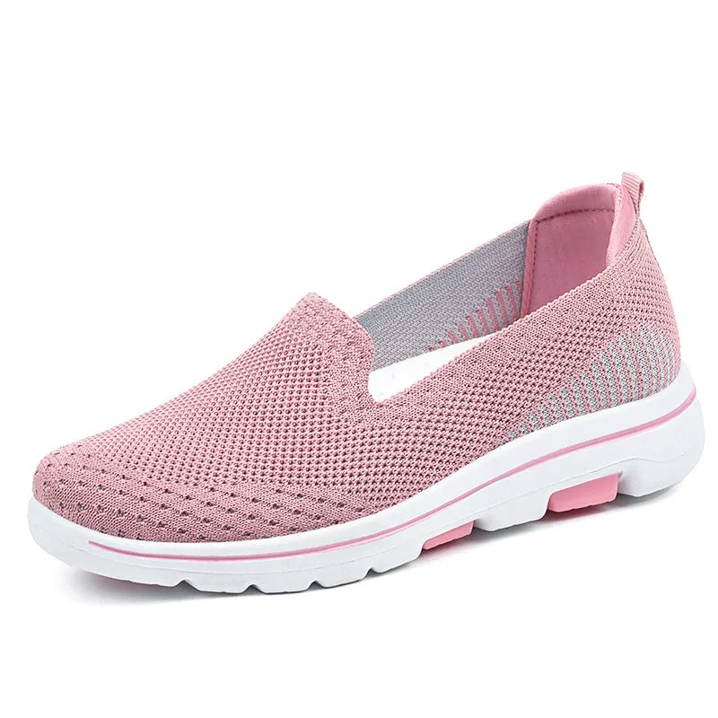 Breathable Slip-on Knit Sneakers For Women