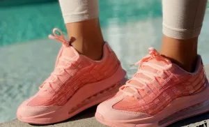 Cape Robbin Downshifter Peach Light Weight Bubble Lace Up Fashion Sneaker