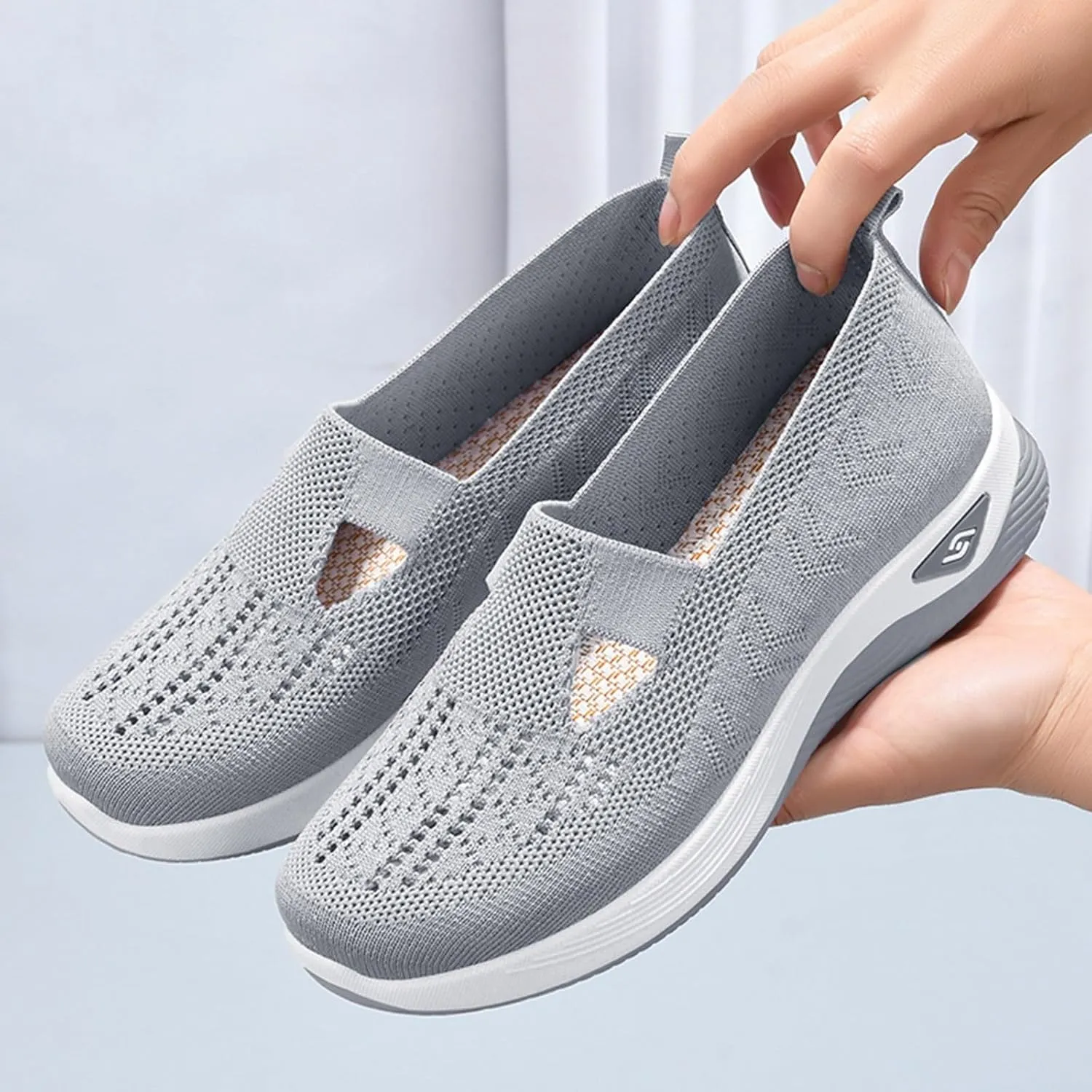 Cathalem Orthofeet Shoes for Women Upgrade Orthopedic Shoes Slip on Casual Orthopedic Sneakers for Women