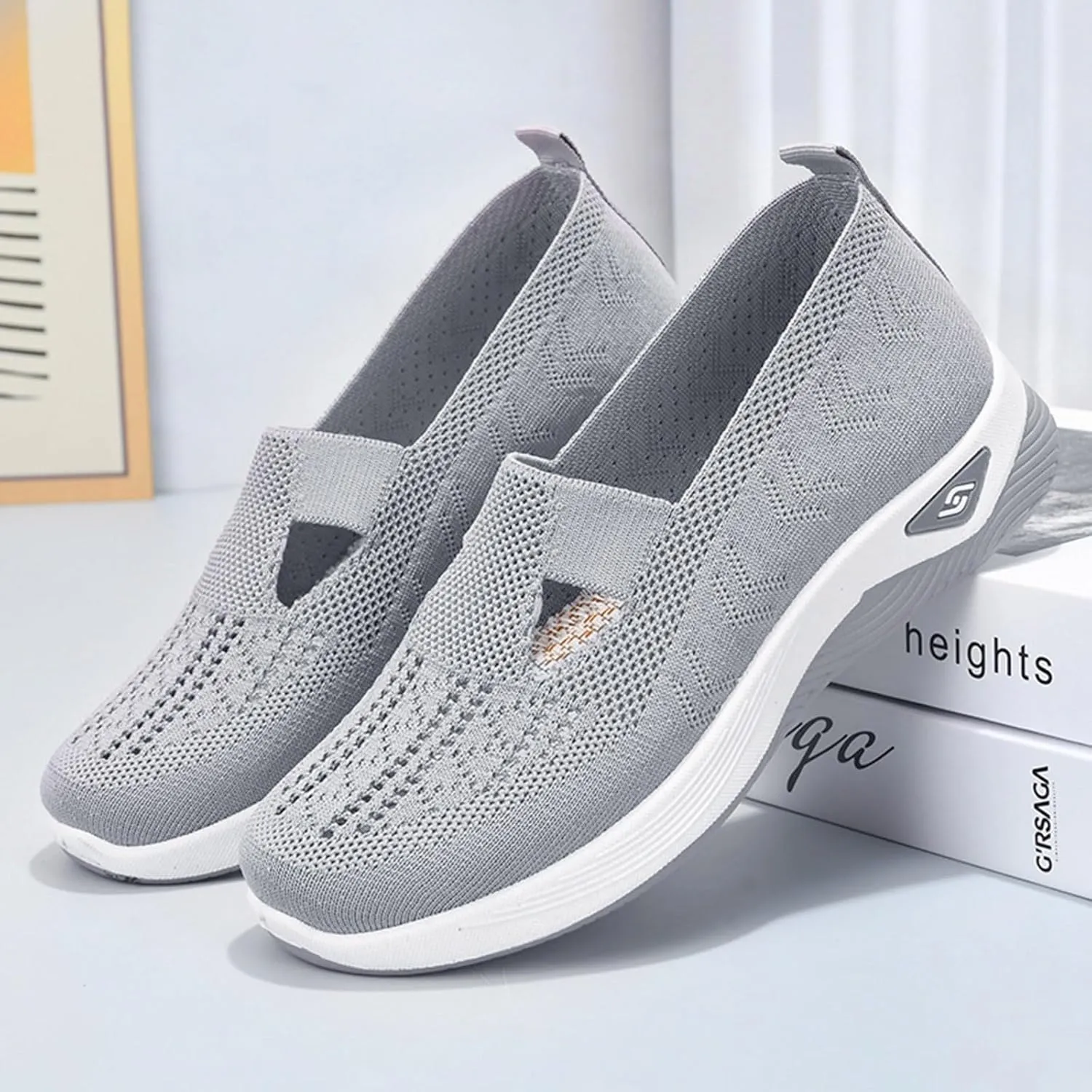 Cathalem Orthofeet Shoes for Women Upgrade Orthopedic Shoes Slip on Casual Orthopedic Sneakers for Women