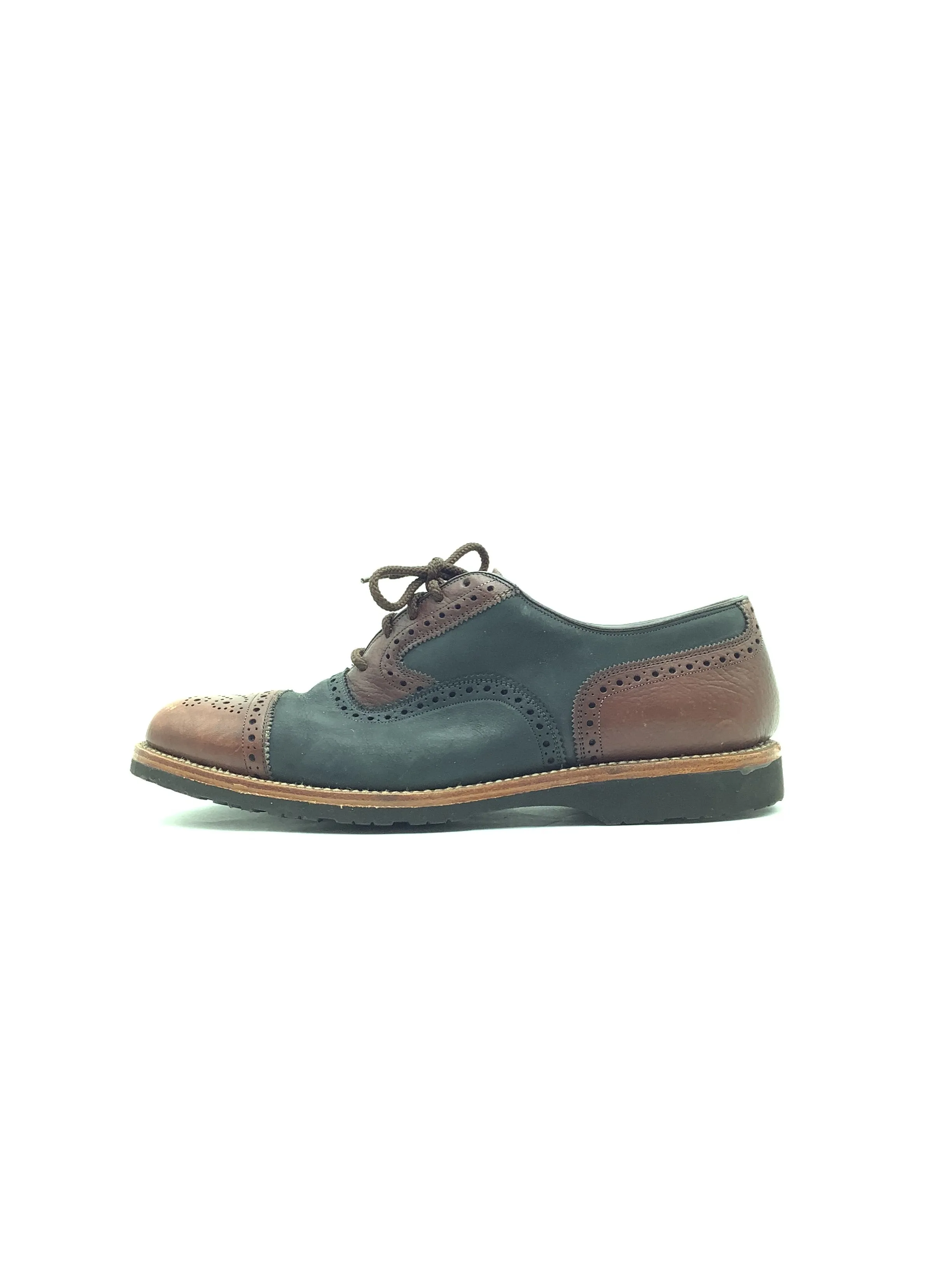 Johnston & Murphy Women's Oxford Shoes Black Brown Leather Size: 10