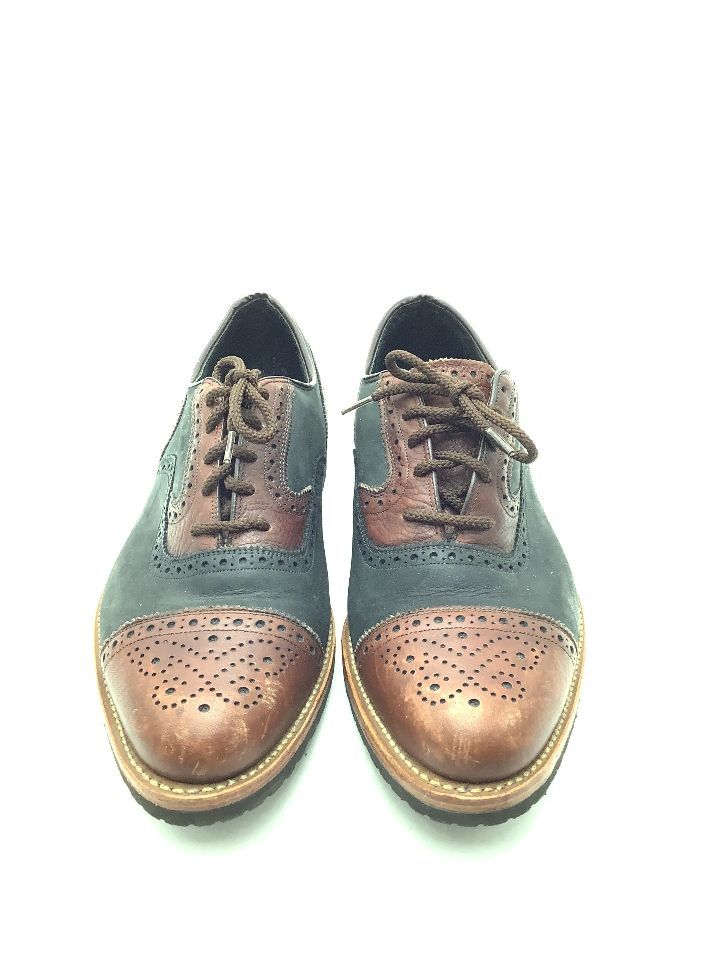 Johnston & Murphy Women's Oxford Shoes Black Brown Leather Size: 10