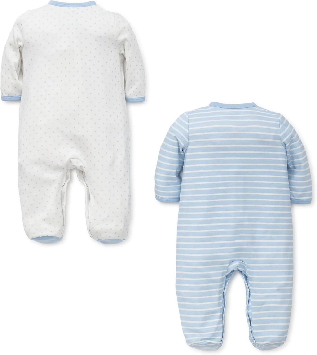 Little Me Baby Boys' and Girls' 100% Cotton 2-Pack Footies