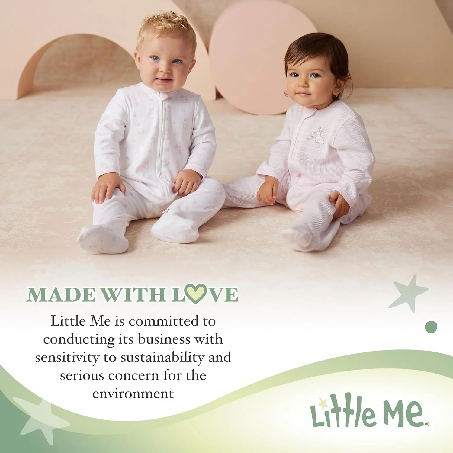 Little Me Baby Boys' and Girls' 100% Cotton 2-Pack Footies