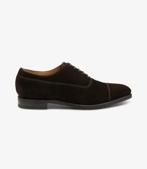 LOAKE TRUMAN DARK BROWN SUEDE OXFORD RUBBER SOLE F-MEDIUM