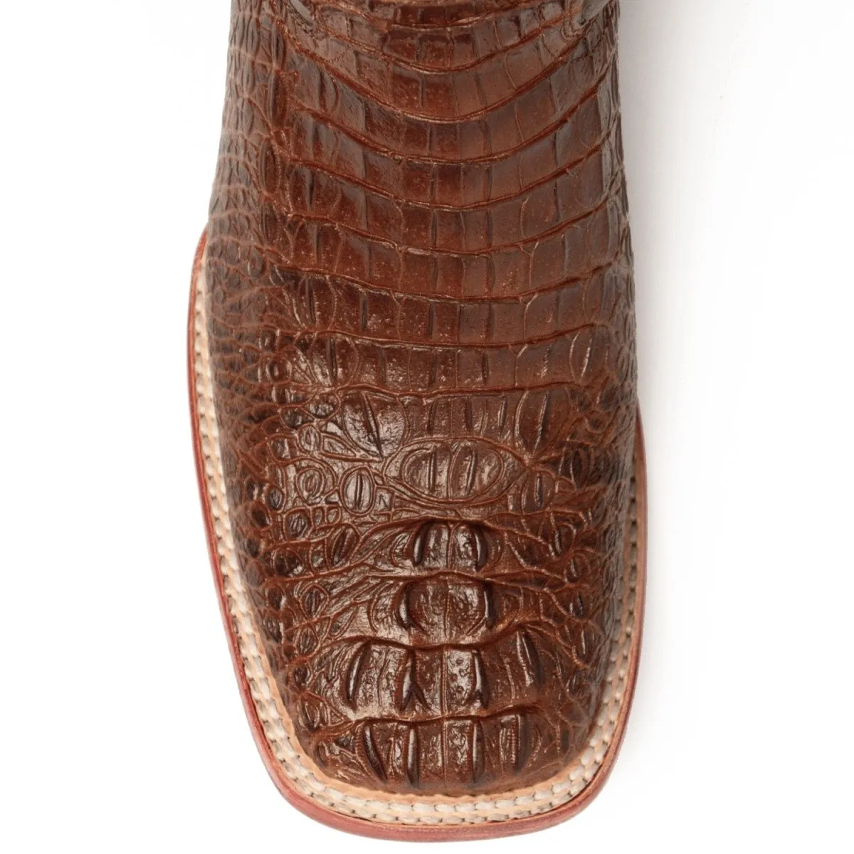 Men's Ferrini Caiman Crocodile Print Boots Handcrafted Rust  4039323