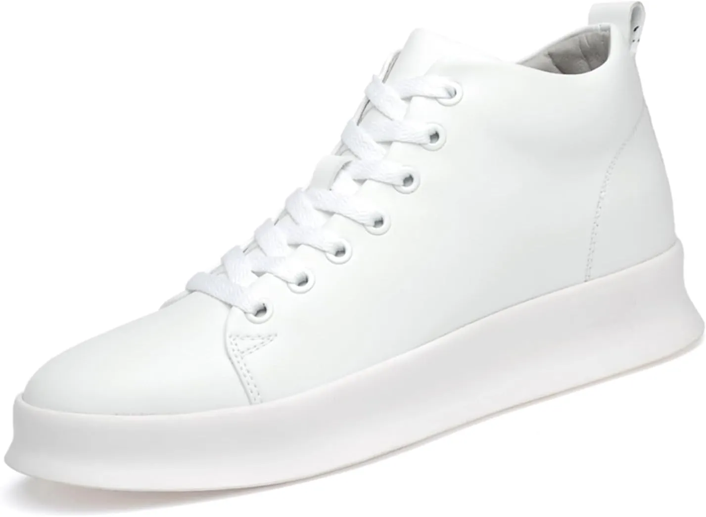 Men's Leather Height Enhancing Dress Oxford Sneakers Fashion Round toe Platform High Top Lace-up Skateboard Shoes Daily Classic Leisure Work Shoes