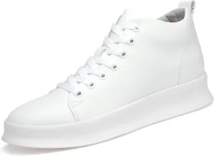 Men's Leather Height Enhancing Dress Oxford Sneakers Fashion Round toe Platform High Top Lace-up Skateboard Shoes Daily Classic Leisure Work Shoes