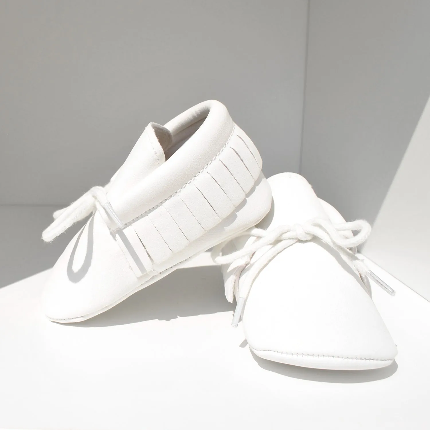Moccasins Soft Sole Baby White