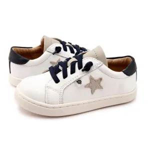Old Soles Kids Boys / Girl 6118 Milky-Way Leather Sneakers in Snow