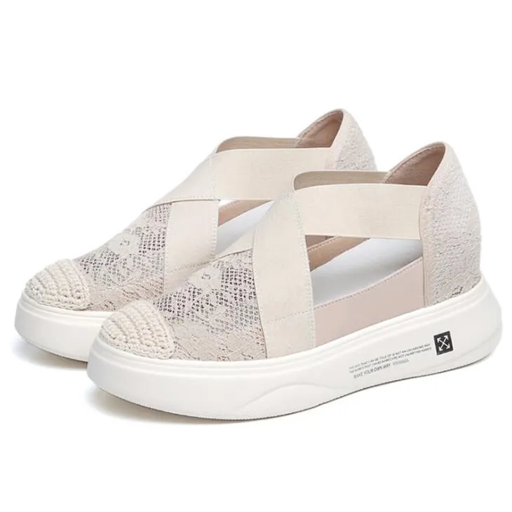 Petite Thicksole Cross Strap Espadrilles LQSW13