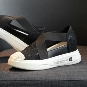Petite Thicksole Cross Strap Espadrilles LQSW13