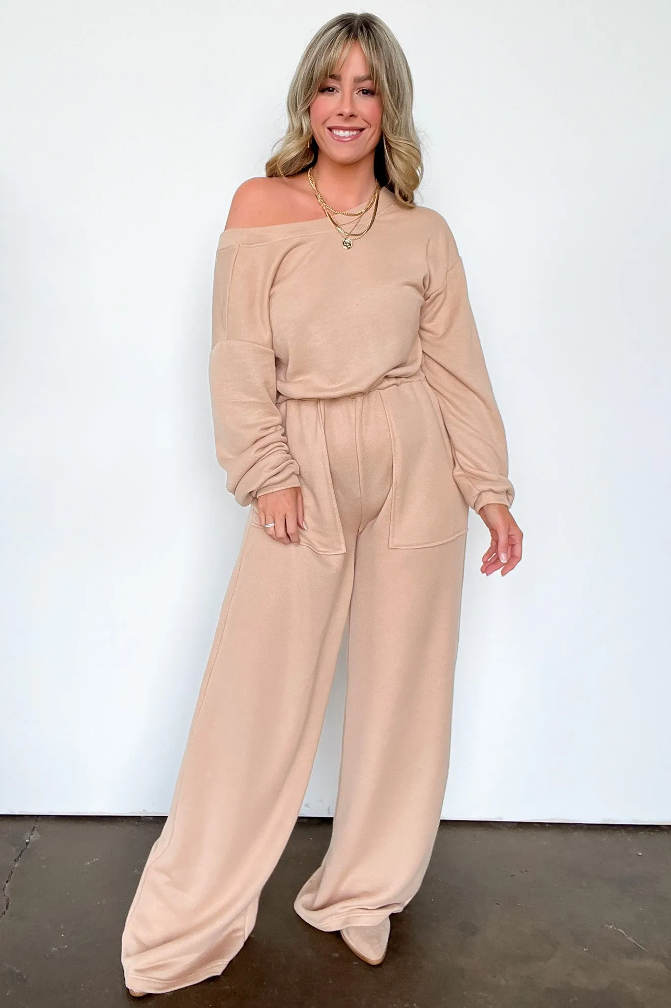 Rowynn Boat Neck Wide Leg Jumpsuit - FINAL SALE