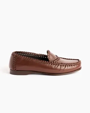 Sastre Supple Shiny Loafer in Chestnut