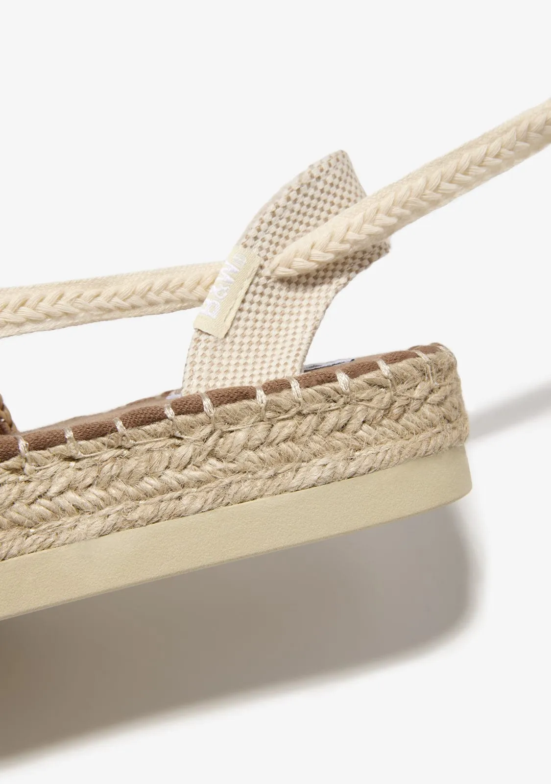 Tan Straps Espadrilles B&W