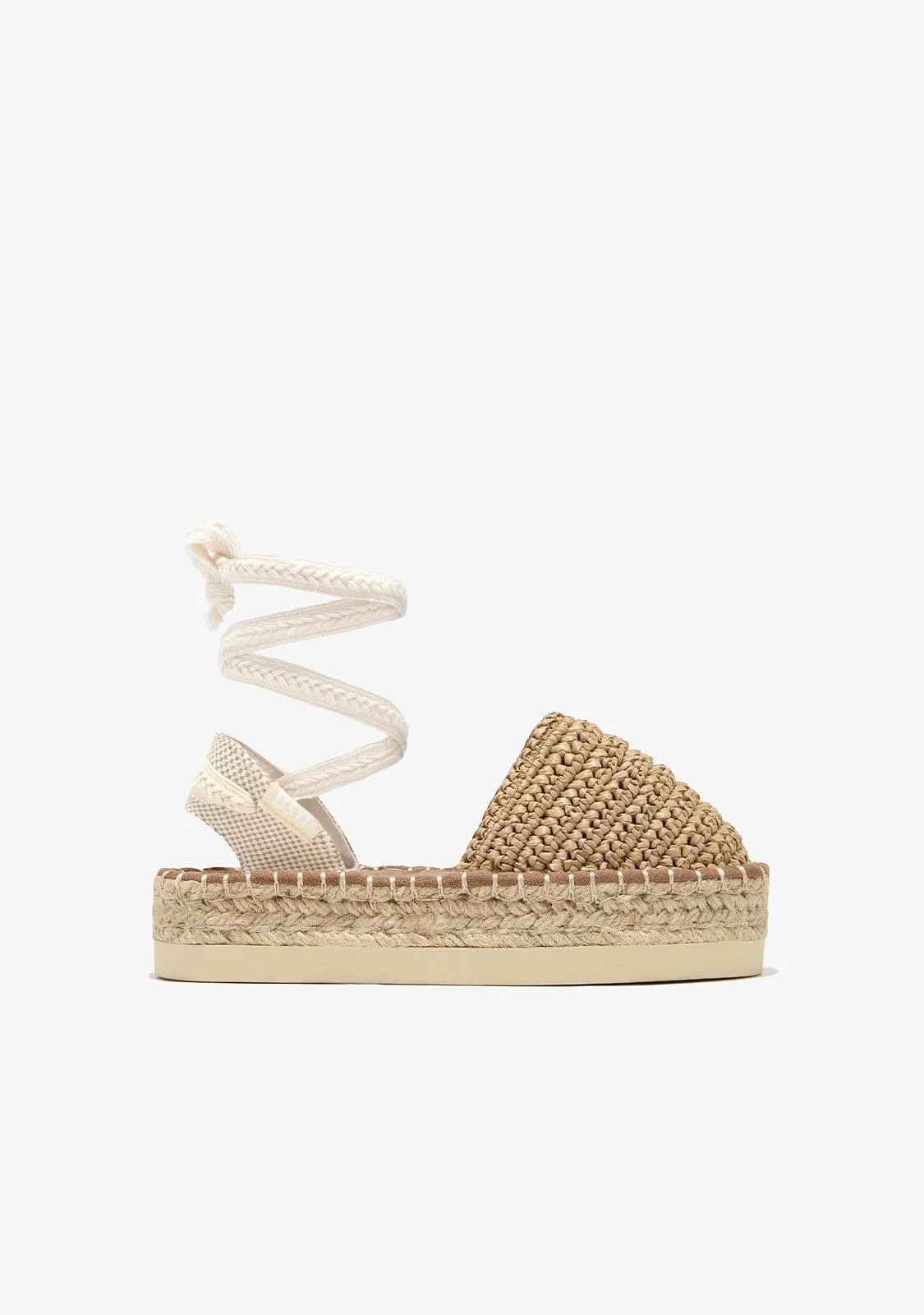 Tan Straps Espadrilles B&W