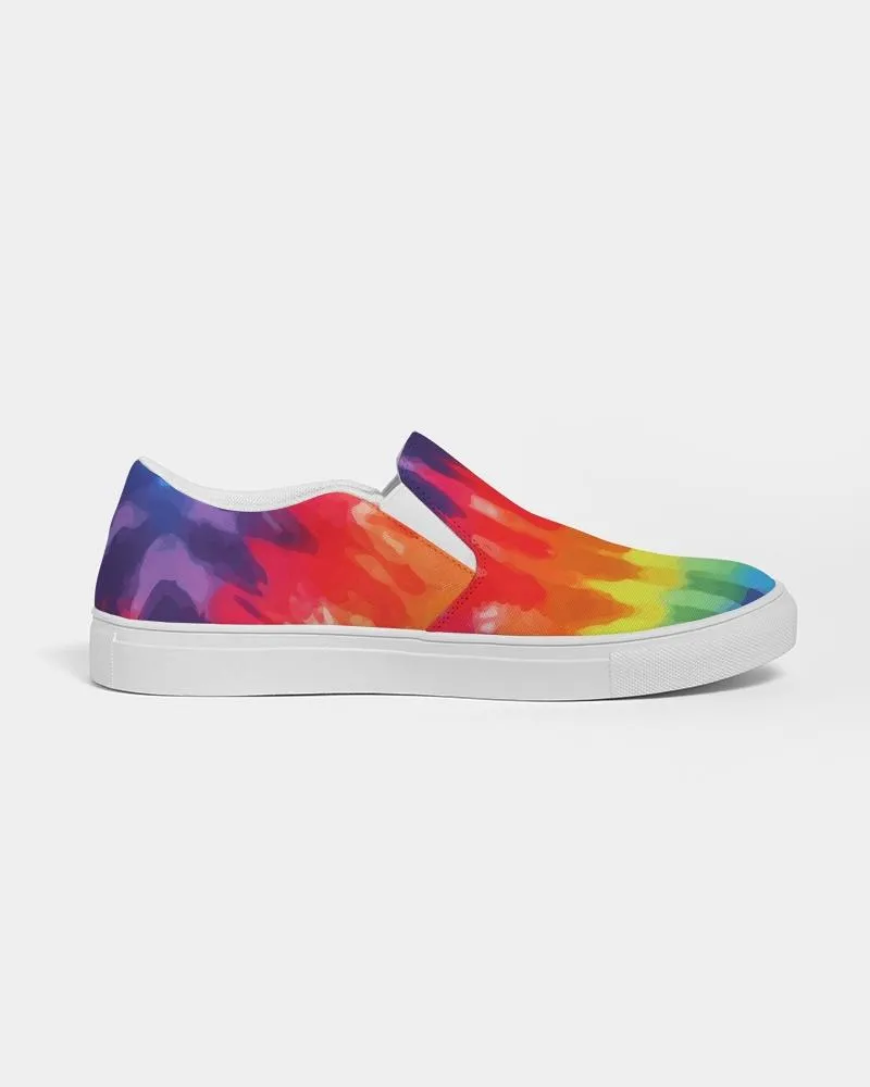 Women's Athletic Sneakers, Low Top Slip-On Canvas Shoes - Peace & Love
