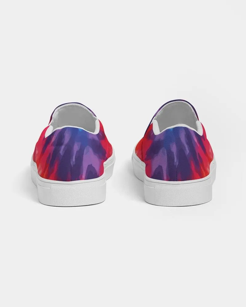 Women's Athletic Sneakers, Low Top Slip-On Canvas Shoes - Peace & Love