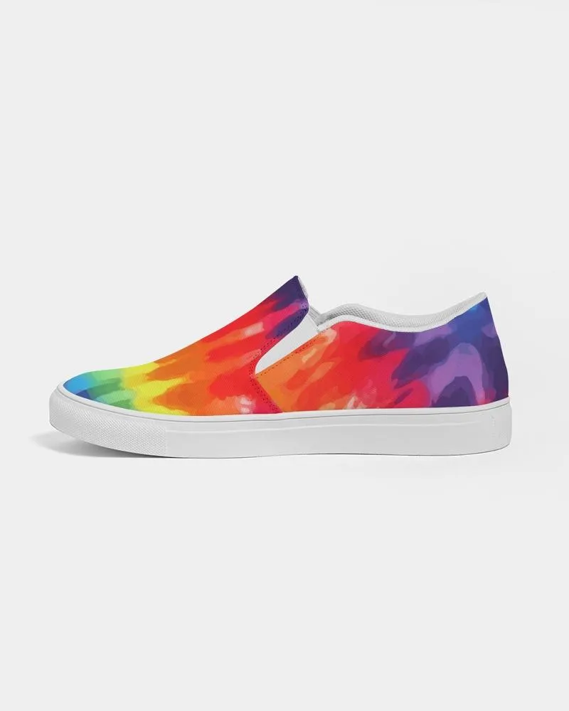 Women's Athletic Sneakers, Low Top Slip-On Canvas Shoes - Peace & Love