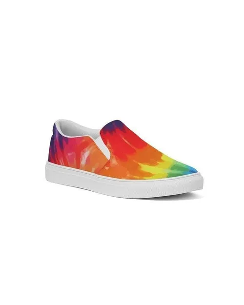 Women's Athletic Sneakers, Low Top Slip-On Canvas Shoes - Peace & Love