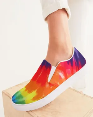 Women's Athletic Sneakers, Low Top Slip-On Canvas Shoes - Peace & Love