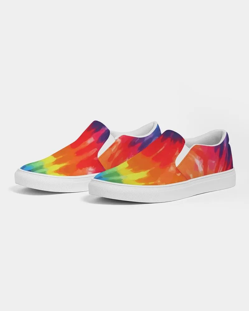 Women's Athletic Sneakers, Low Top Slip-On Canvas Shoes - Peace & Love