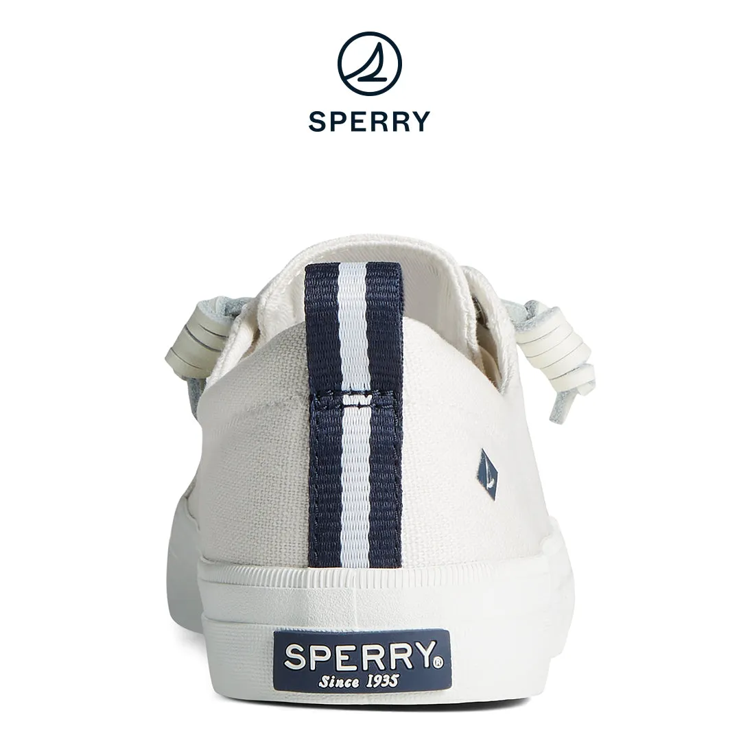 Women's Crest Vibe Linen Sneakers - White (STS99250)