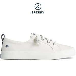 Women's Crest Vibe Linen Sneakers - White (STS99250)
