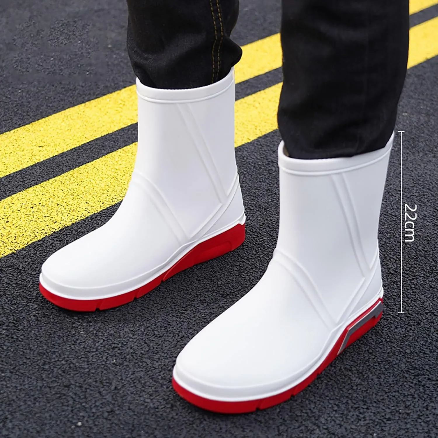 Womens Rain Boots Tall Waterproof Mens Grounded Footwear Booties And Ankle Boot Heels Winter Barefoot Shoes Women's Rain Boots Waterproof Garden Shoes Rain Boots